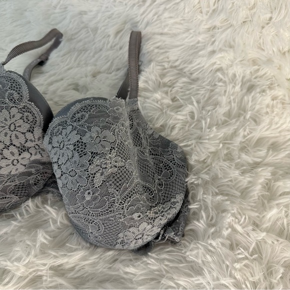 Victoria's Secret Angels Lace Ipex Bra Ice Grey Adjustable Straps Women’s 36D - Picture 3 of 11